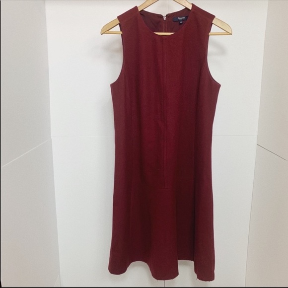 Madewell Dresses & Skirts - Madewell | Foyer Burgundy Shift Dress Wool Size 4